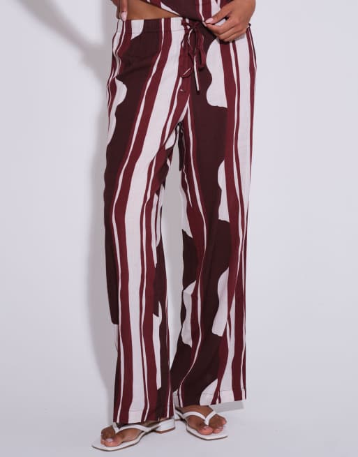 South Beach Striped wide leg trouser in multi, 3 of 5