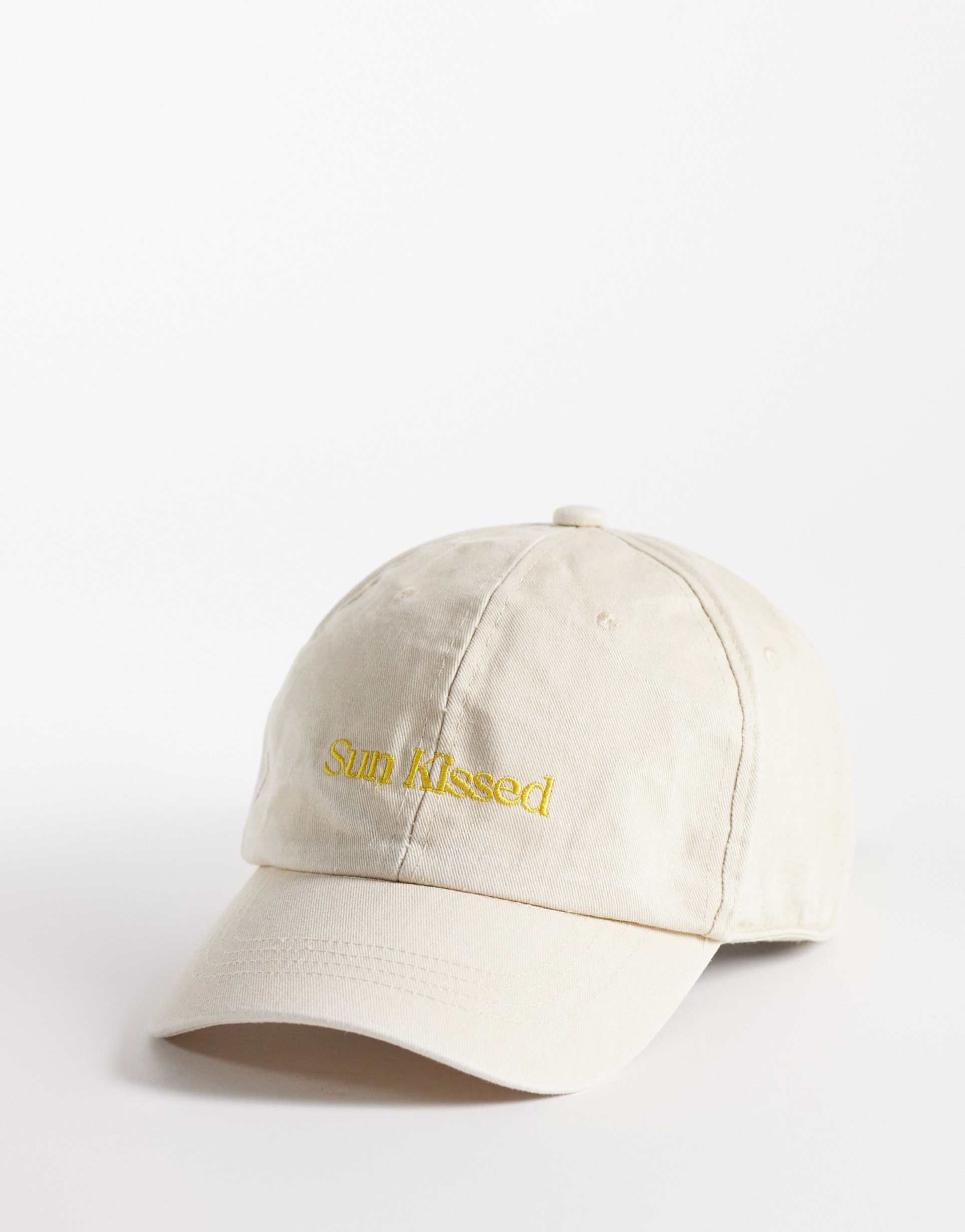 south beach sun kissed slogan cap in cream
