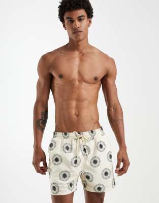 South Beach Sundial Print Swimshort In Multi