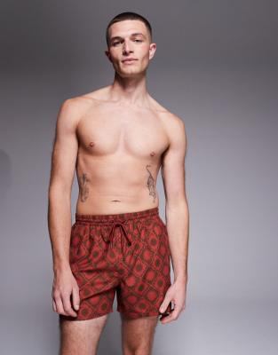 South Beach Sundial Print Swimshort In Multi