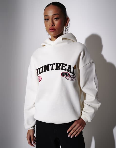 South Beach - Sweat à capuche à écusson Montreal - Crème - view 1
