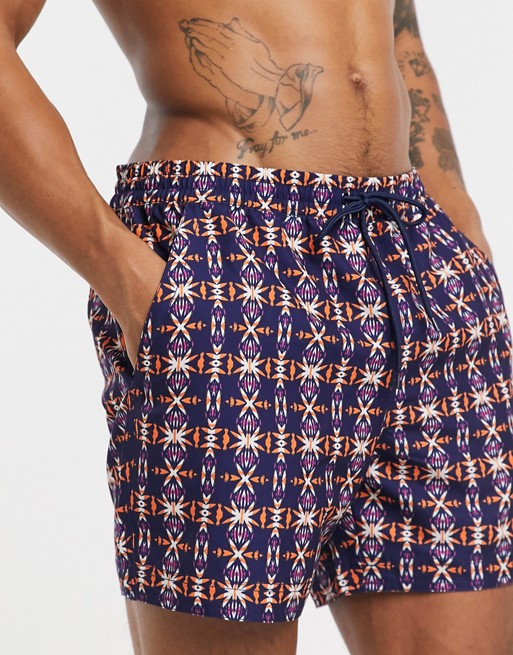 South Beach swim shorts in abstract print