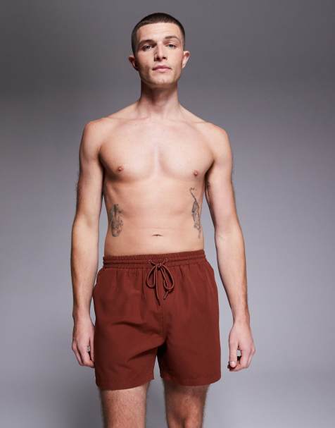 South Beach swim shorts in rust - view 1