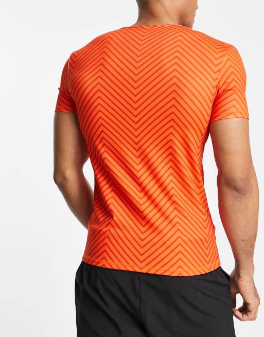 South Beach - T-shirt à imprimé chevrons - Orange , 3 de 4