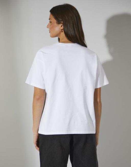 South Beach - T-shirt à imprimé Girl Dinner - Blanc, 4 de 4