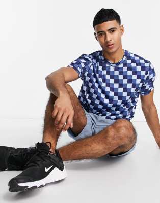 South Beach geo print t-shirt in blue  - ASOS Price Checker