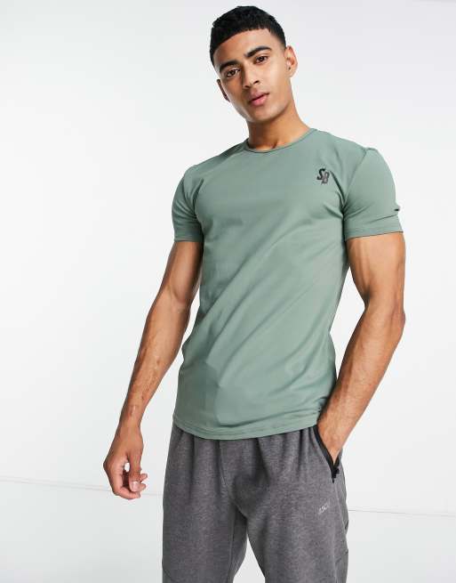 South Beach - T-shirt van polyester in kaki 