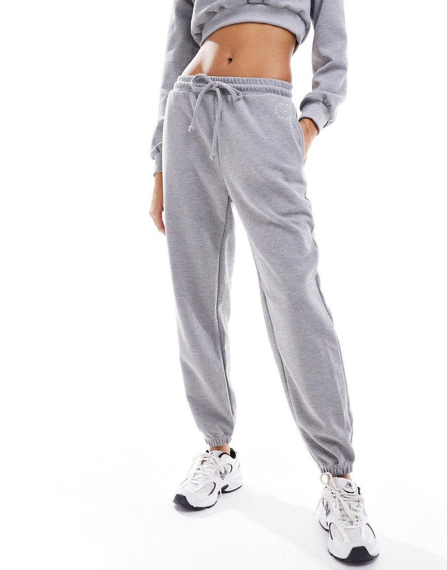 South Beach Tape waffle joggers in grey