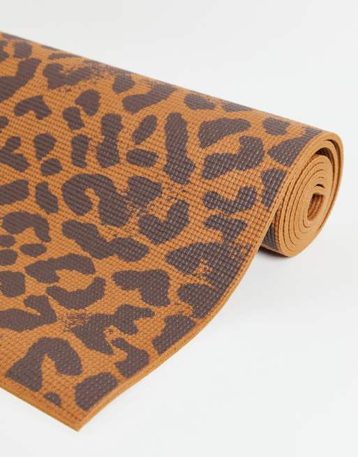 Tapis De Yoga En Caoutchouc Léopard/Guépard - Motif Animal - 24" X 68" - Antidérapant