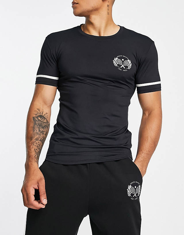 South Beach - tennis t-shirt in black