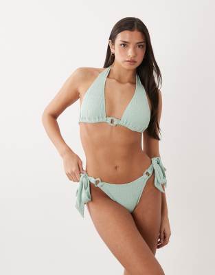 South Beach Tie Side Bikini Bottoms In Green
