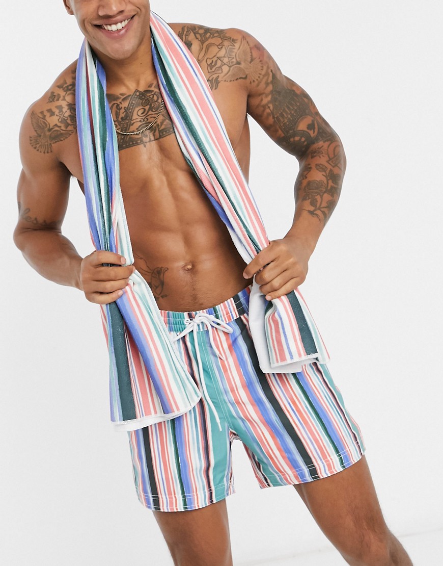 South Beach towel in stripe-Multi