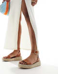 [South Beach] South Beach two part espadrille sandals in tan-Brown 41 Tan