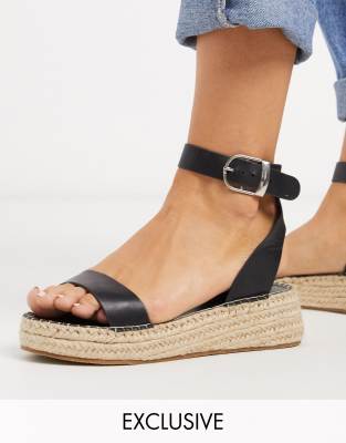 asos design thear espadrille flatform sandals