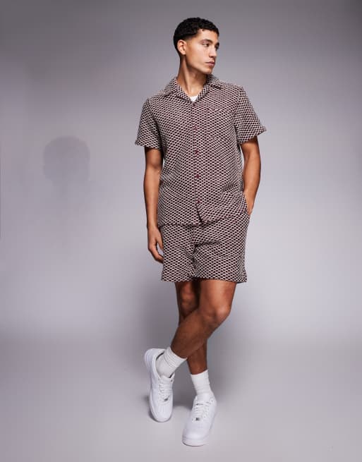South Beach – Vinröda, virkade shorts, 2 av 5