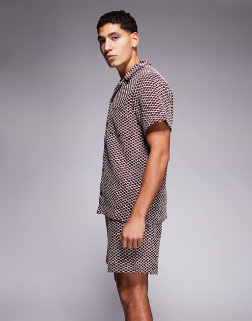 South Beach – Vinröda, virkade shorts, 3 av 5