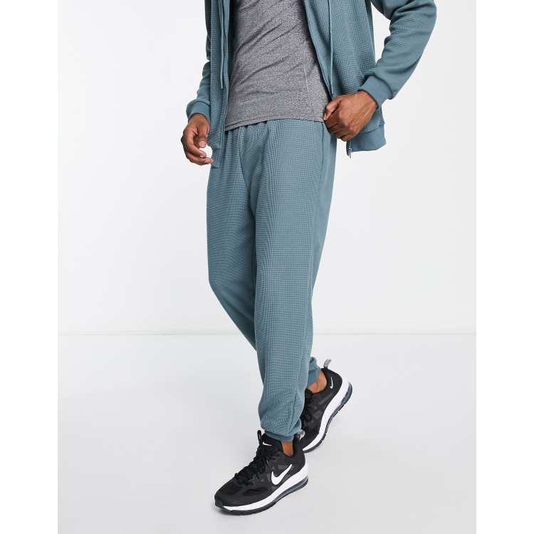 Mens waffle online joggers