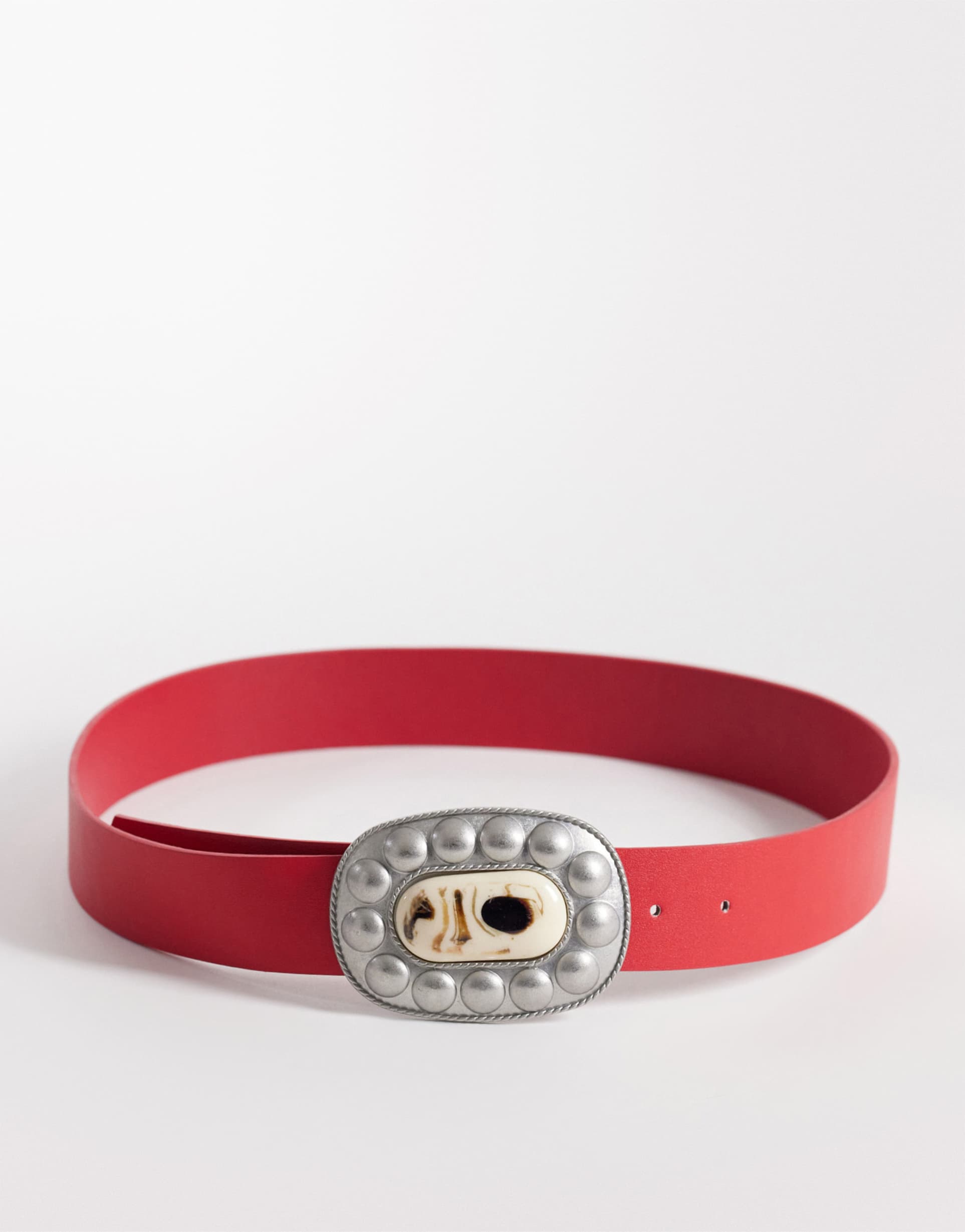 south beach western buckle belt in red
