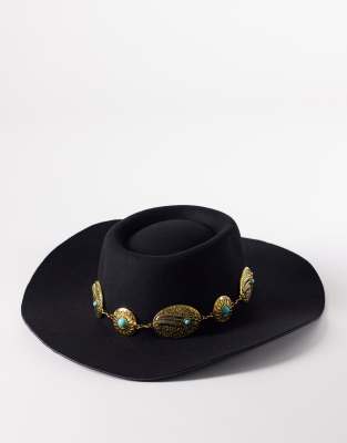 South Beach Western Trim Cowboy Hat In Purple