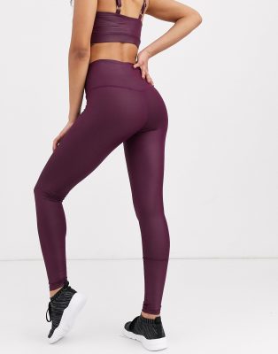 burgundy leggings