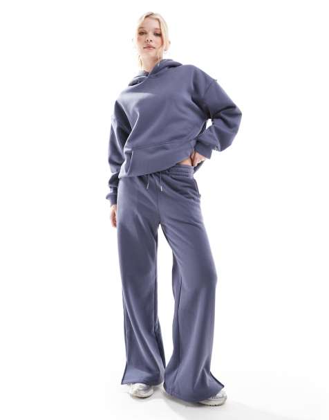 South Beach Wide leg jogger in blue - view 1