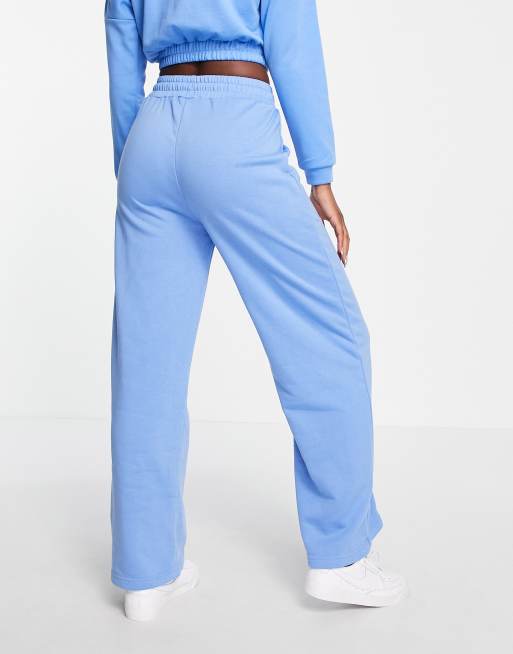 Wide-leg Joggers - Light blue - Ladies