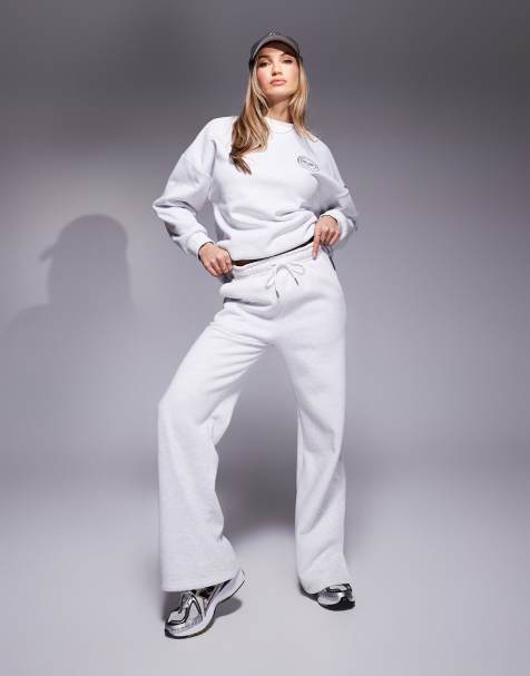 South Beach Wide leg joggers in grey - view 1