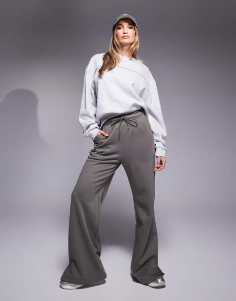 South Beach Wide leg joggers in khaki - view 1