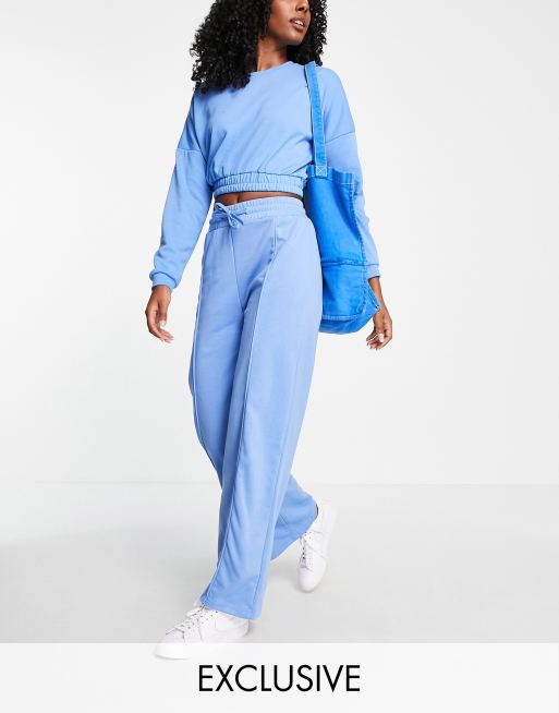South Beach wide leg trackies in blue 
