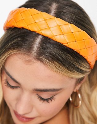 South Beach woven headband in orange