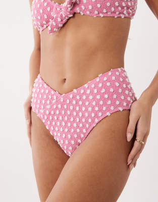 South Beach Wrap Bikini Bottom In Pink