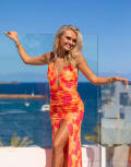 [South Beach] South Beach x Misha Grimes blurred floral print mesh maxi beach summer dress in pink 4 Pink