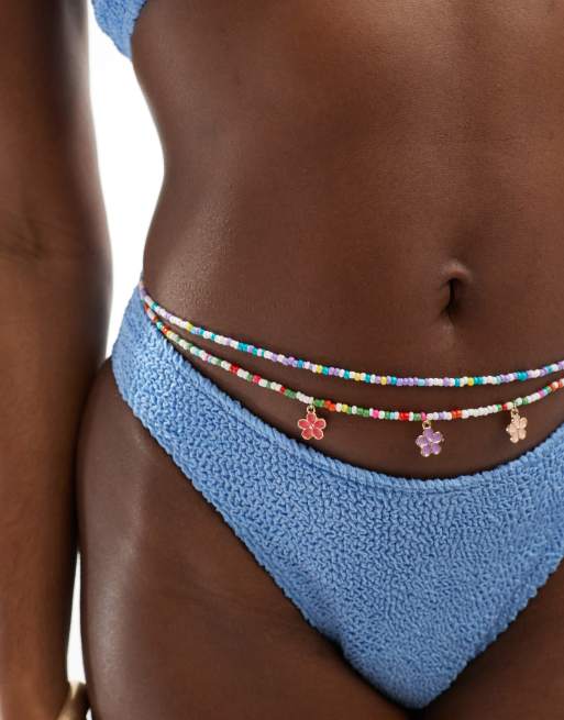 South Beach x Misha Grimes - Catenina multiple da pancia con fiorellini