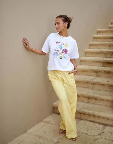 South Beach x Misha Grimes - T-shirt da spiaggia bianca - view 1
