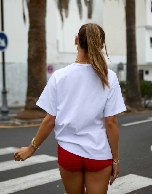 South Beach x Misha Grimes – Vit t-shirt för stranden, 4 av 4