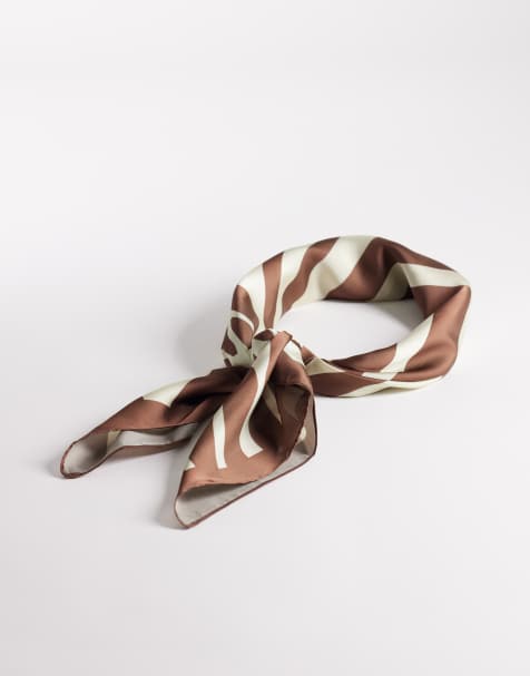 South Beach zebra print satin headscarf 