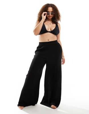 Southbeach Curve - Oversize-Strandhose in Schwarz