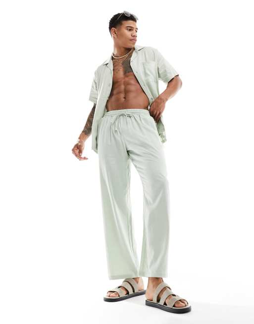 Southbeach - Pantalon de plage effet lin