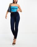 [Spanx] Spanx ankle grazer jean-ish leggings in blue XS Blue