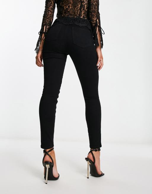 Spanx ankle skinny jeans in black