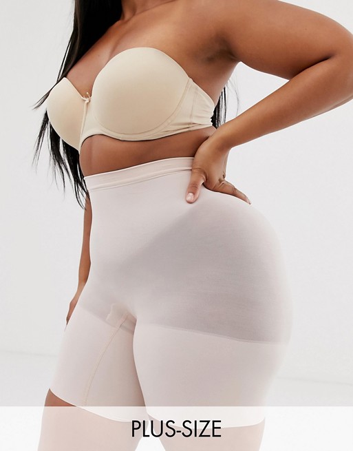 Spanx curve power shorts in beige