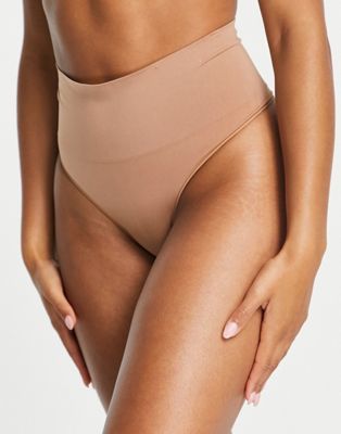 Spanx everyday shaping thong in mid-beige