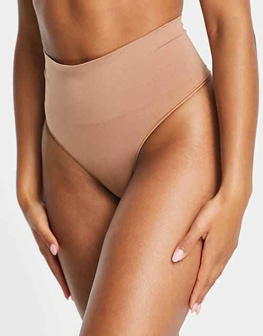 Spanx everyday shaping thong in mid beige