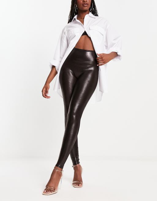 SPANX Faux Leather Leggings in Black