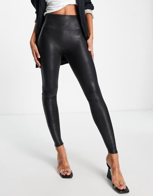 High Waisted Faux Leather Leggings Asos