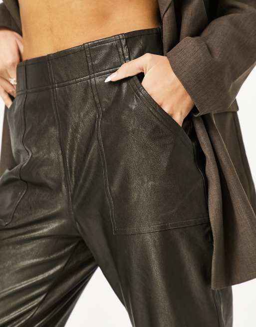 SPANX Faux Leather Joggers