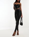 [Spanx] Spanx faux leather moto leggings in black XS Black