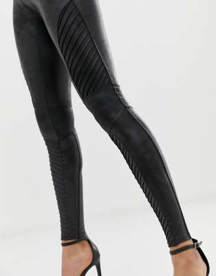 leather biker leggings