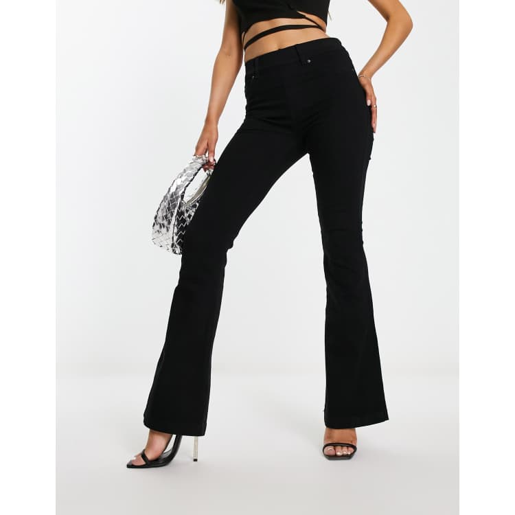 SPANX Cropped Flare Jeans, Black - Jeans - Bottoms - The Blue Door