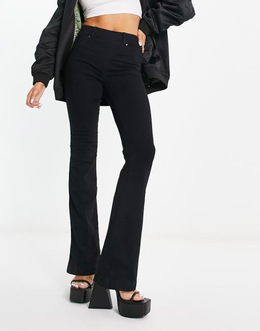 Spanx high rise flare jeans in black